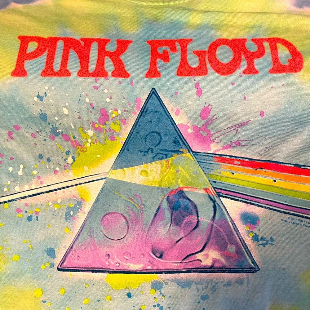 AMAZING PINK FLOYD “DARK SIDE OIL PAINT” TIE DYE T-SHIRT BY LIQUID BLUE XL NEW!